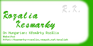 rozalia kesmarky business card